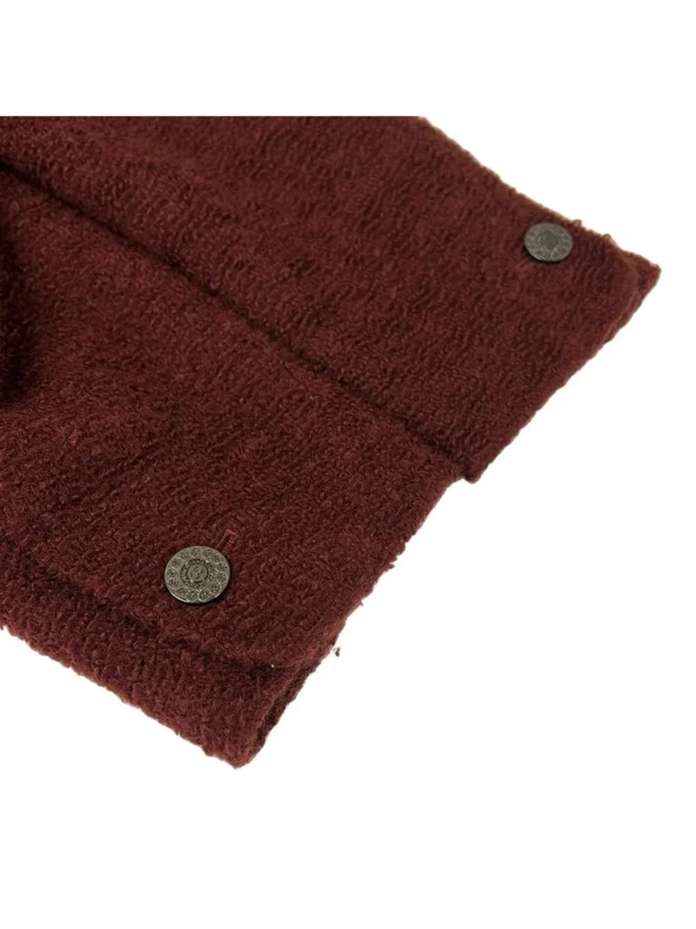 Chanel Coat 36 S Dark Brown Long Sleeve Winter Wool